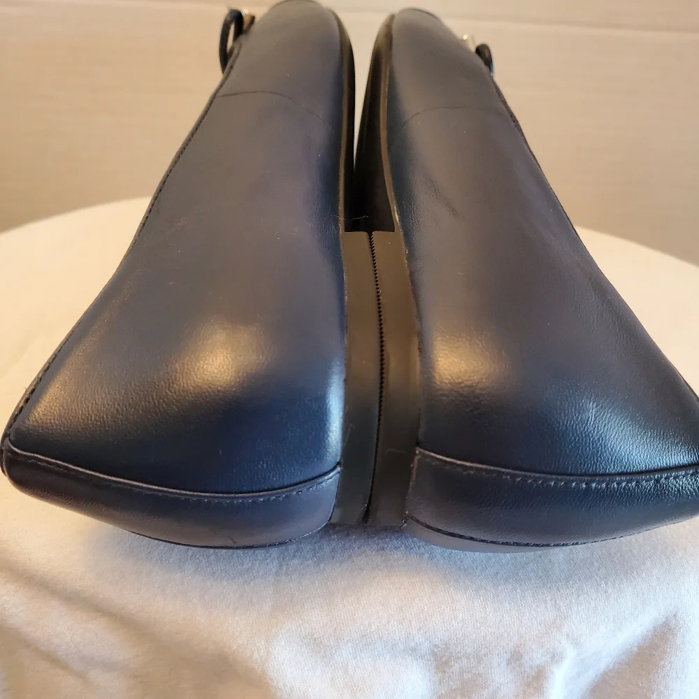 Vionic Klara Leather Navy Blue Ballet Flats, Size 8.5 Wide - Picture 8 of 12